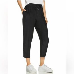 NWOT ATM Anthony Thomas Mellilo M Silk Charmeuse Pull-On Crop Pants Black